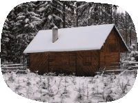 chata v zime